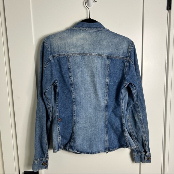 Vintage Open Clips Brazil Denim Jean Jacket Womens Medium Fitted Style Blue - Picture 4 of 12